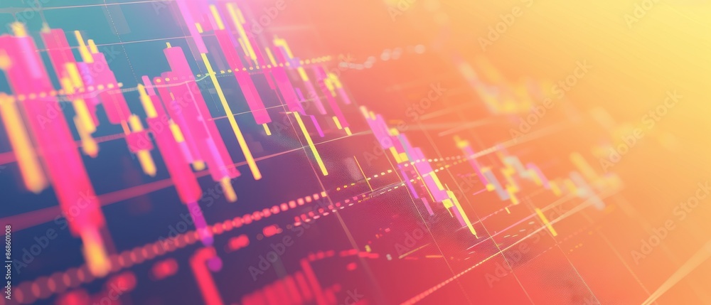 Fototapeta premium A colorful graph with many lines and numbers