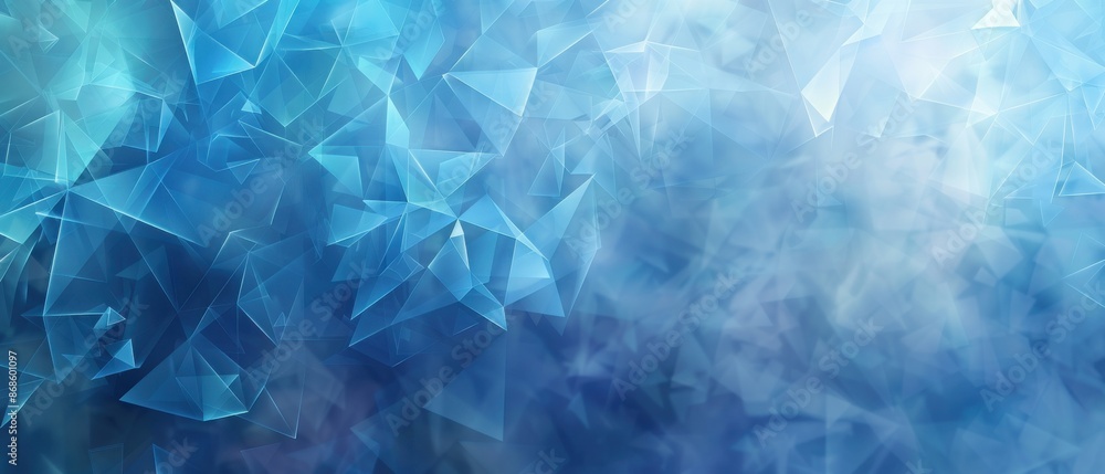 Fototapeta premium A blue background with a lot of triangles and squares