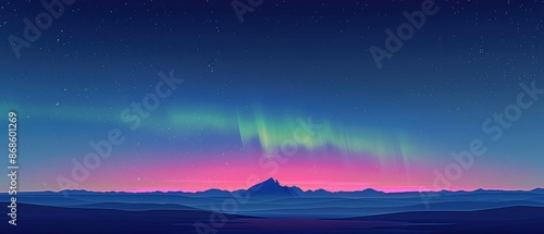 A beautiful night sky with a mountain in the background