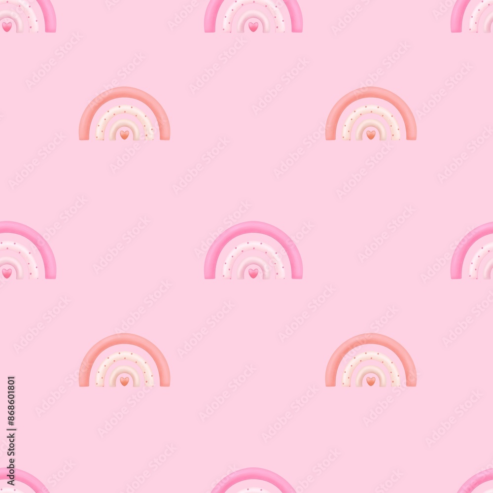Seamless pattern paper fabric print rainbow kids Seamless pattern paper fabric print rainbow kids