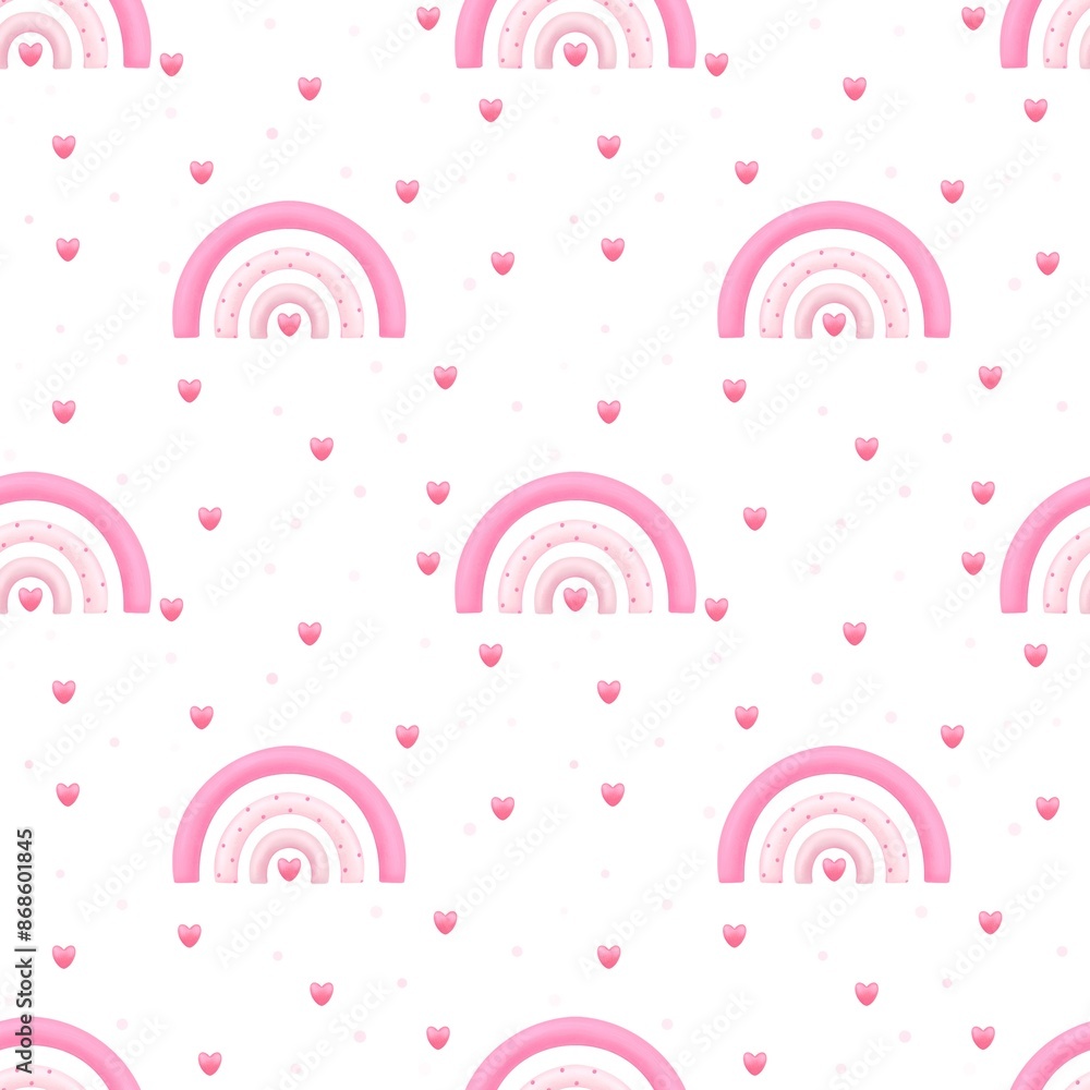 Seamless pattern paper fabric print rainbow kids Seamless pattern paper fabric print rainbow kids