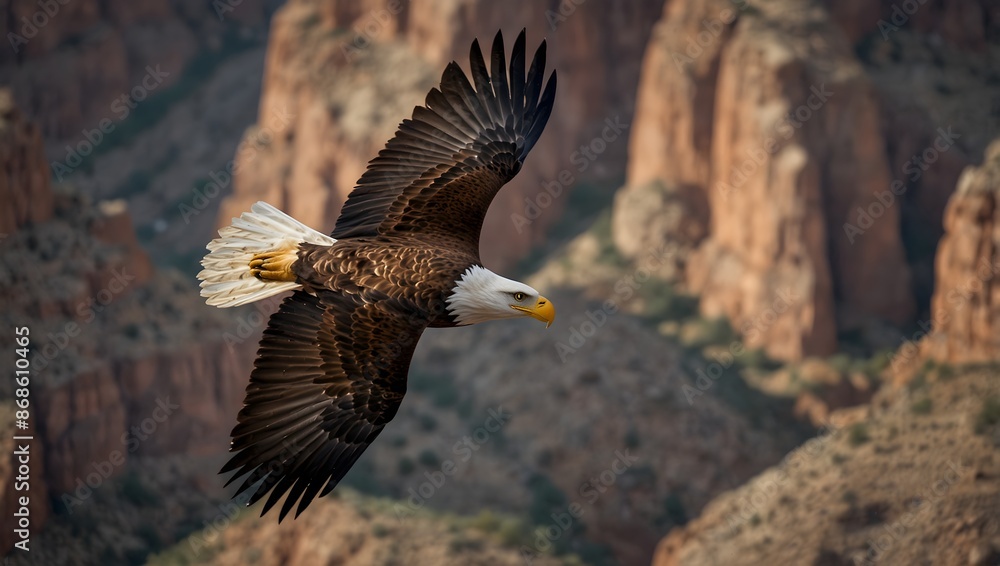 Fototapeta premium A fantasy world where eagles are sentient beings that forge alliances with human kingdoms in times of war ai_generated