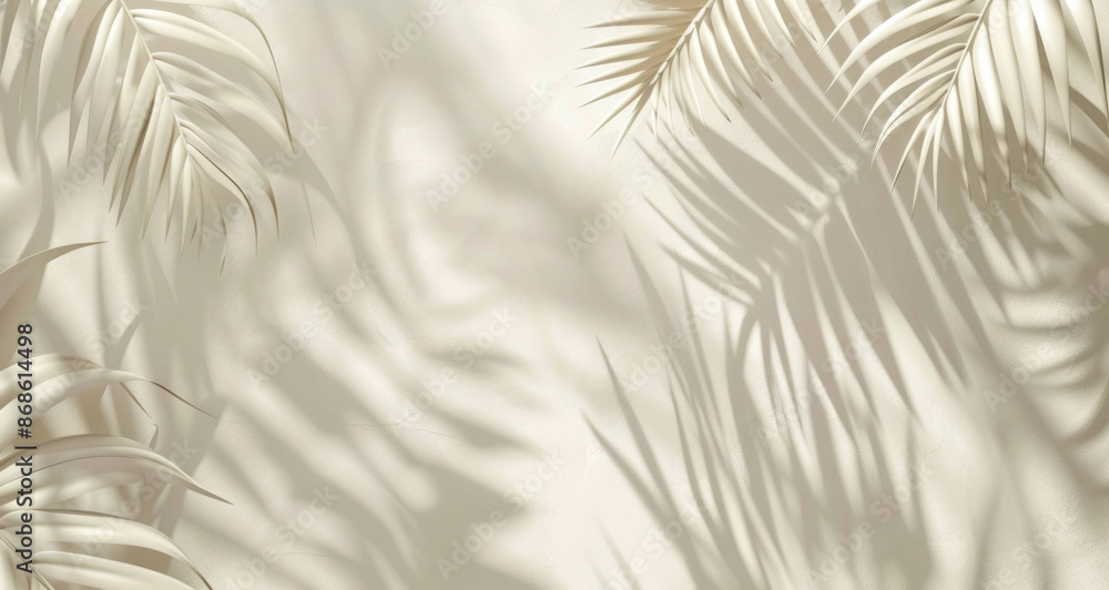 Minimalistic Elegance: Light Beige Background with Delicate Palm Leaf Shadows for Modern Design Minimalistic Elegance: Light Beige Background with Delicate Palm Leaf Shadows for Modern Design