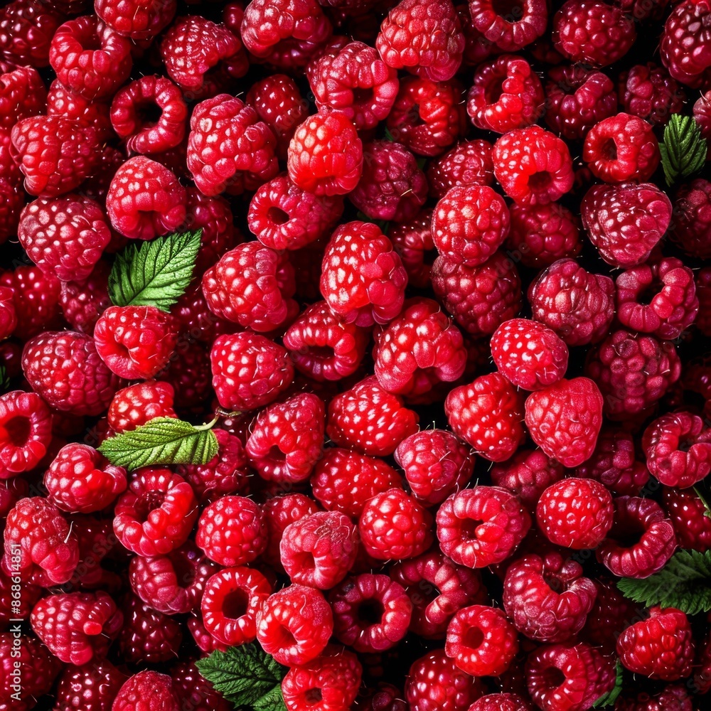 Raspberry berries texture background, Rubus idaeus fruits pattern, many red-fruited raspberries mockup Raspberry berries texture background, Rubus idaeus fruits pattern, many red-fruited raspberries mockup