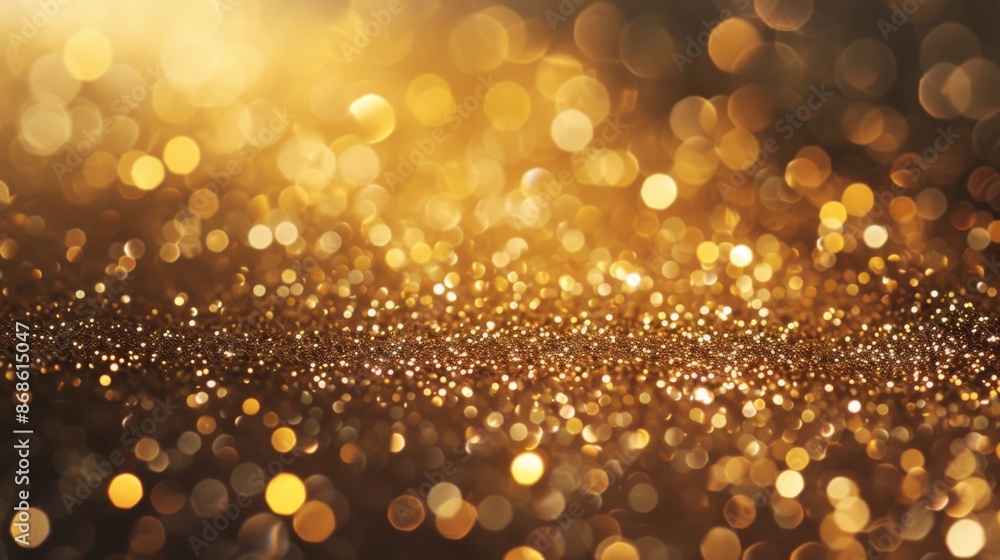 An abstract background filled with golden glitter and sparkles perfect for festive occasions An abstract background filled with golden glitter and sparkles perfect for festive occasions