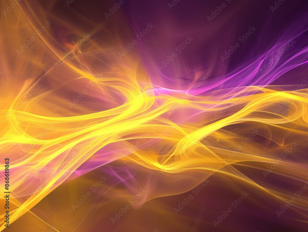 Obraz premium Abstract Purple and Yellow Background, Generative AI Illustration