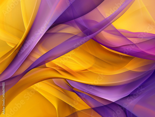Abstract Purple and Yellow Background, Generative AI Illustration