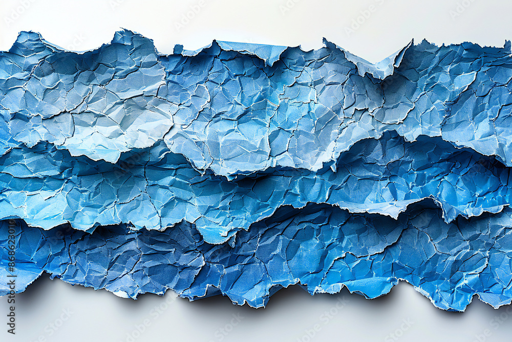 custom made wallpaper toronto digitalRipped Blue Paper Strips