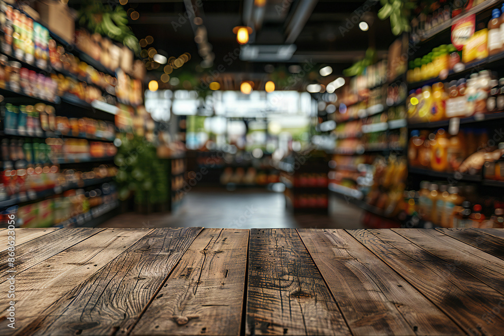Blurred Supermarket Aisle Blurred Supermarket Aisle