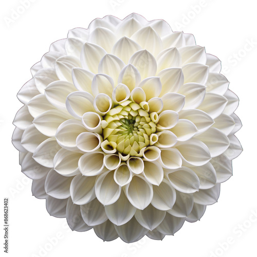 Wallpaper Mural White dahila Isolated on transparent background Torontodigital.ca
