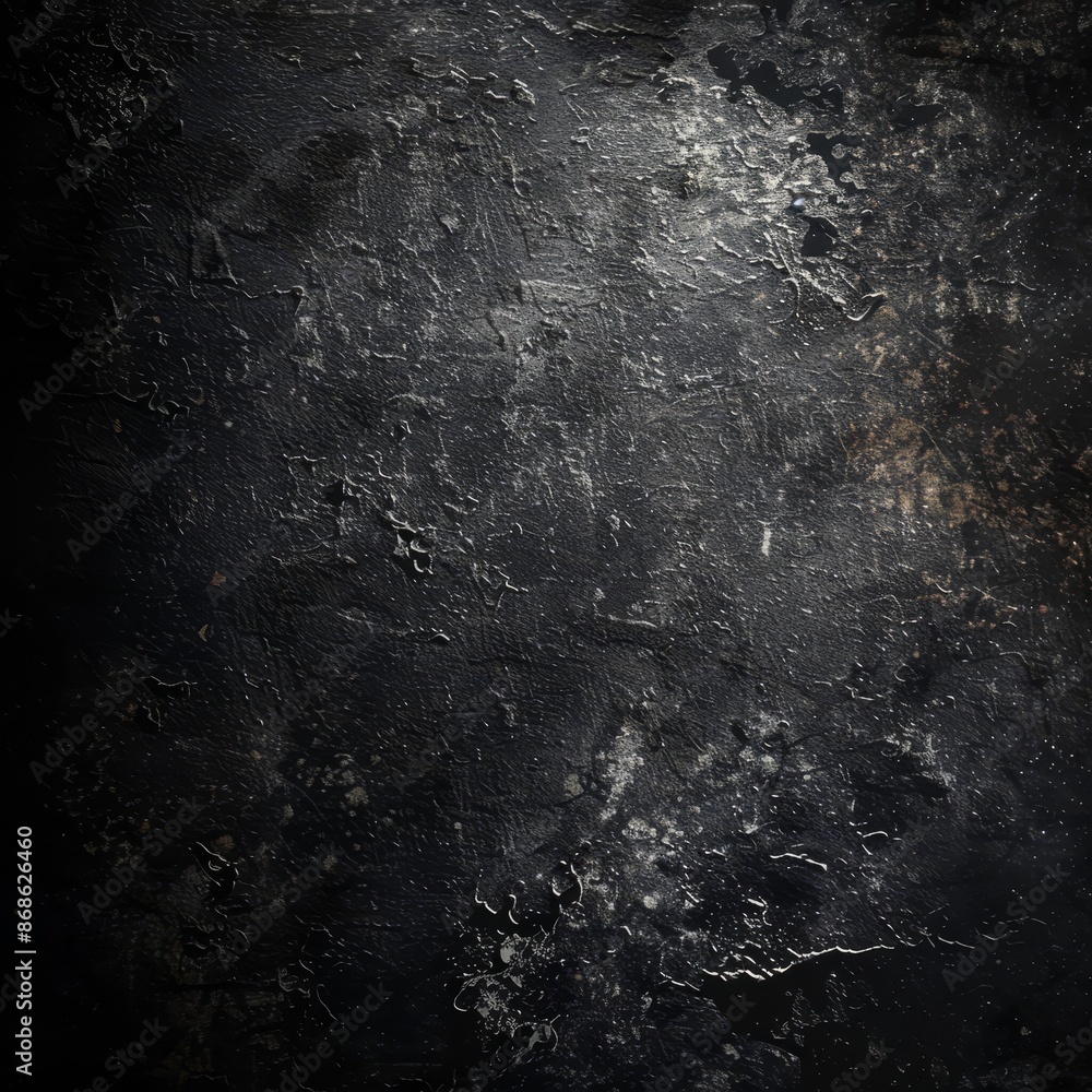 A dark grunge background texture for design, featuring rough and worn textures with subtle hints of light in the corners. It's perfect as an overlay or for creating urbanstyle designs. The black color A dark grunge background texture for design, featuring rough and worn textures with subtle hints of light in the corners. It's perfect as an overlay or for creating urbanstyle designs. The black color