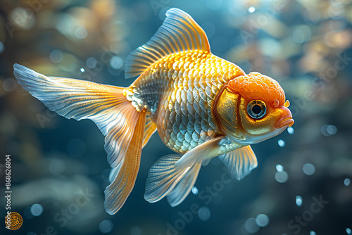 Close-up of Goldfish in Aquarium