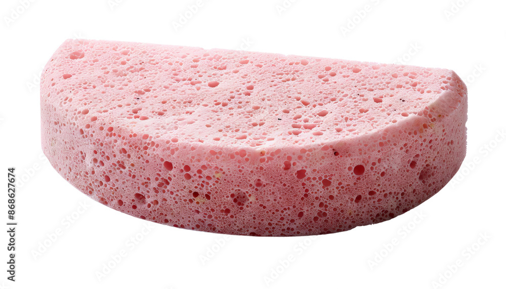 Close-up of a pink cleaning sponge with a textured surface. Perfect for household chores, kitchen cleaning, and general sanitation tasks. Close-up of a pink cleaning sponge with a textured surface. Perfect for household chores, kitchen cleaning, and general sanitation tasks.