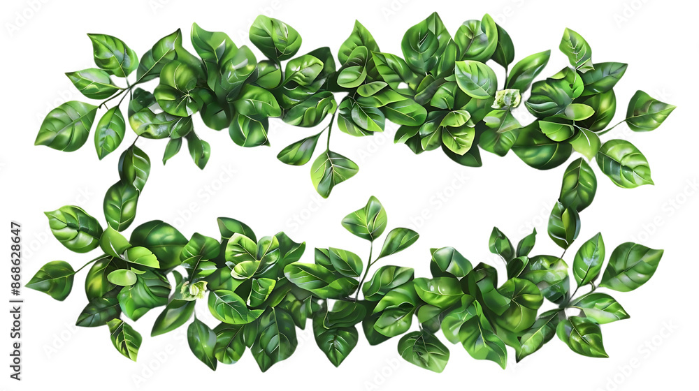 Green Leaves Frame Illustration Green Leaves Frame Illustration