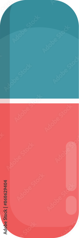 Fototapeta premium Red and blue rubber eraser is shown, ready to erase pencil writing mistakes