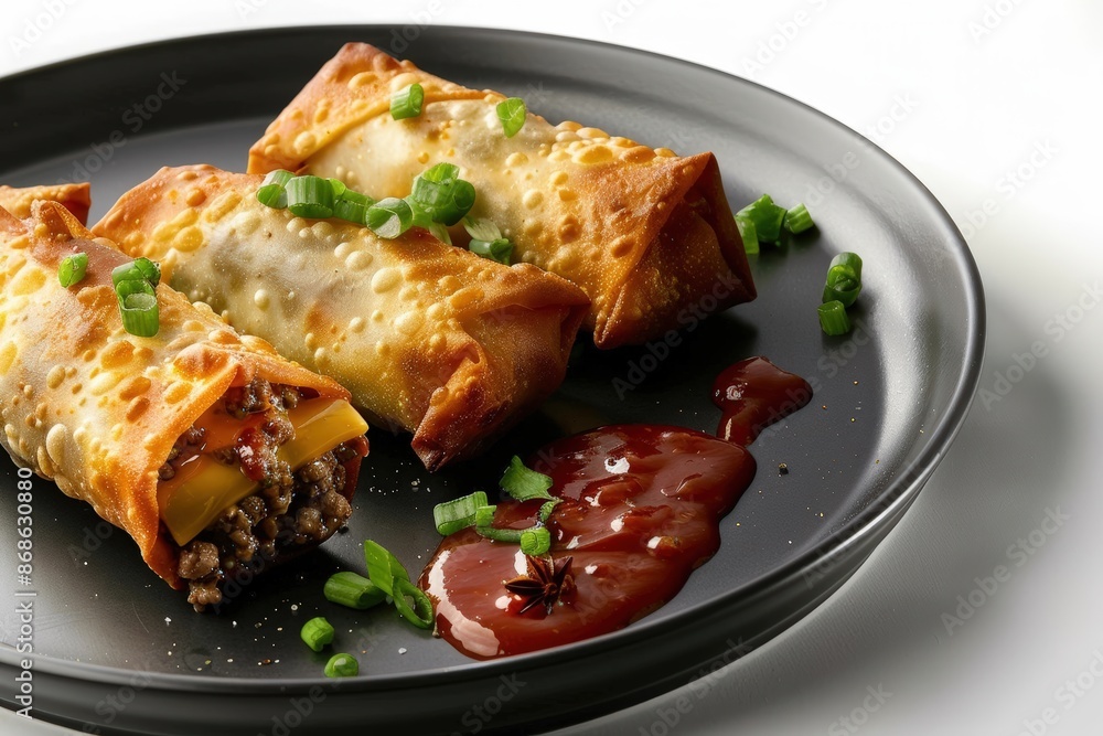 Delicious Cheeseburger Egg Rolls with a Crunchy Napa Cabbage Filling Delicious Cheeseburger Egg Rolls with a Crunchy Napa Cabbage Filling