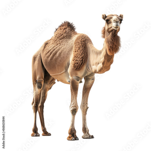 Photo of Dromedary isolated on transparent background