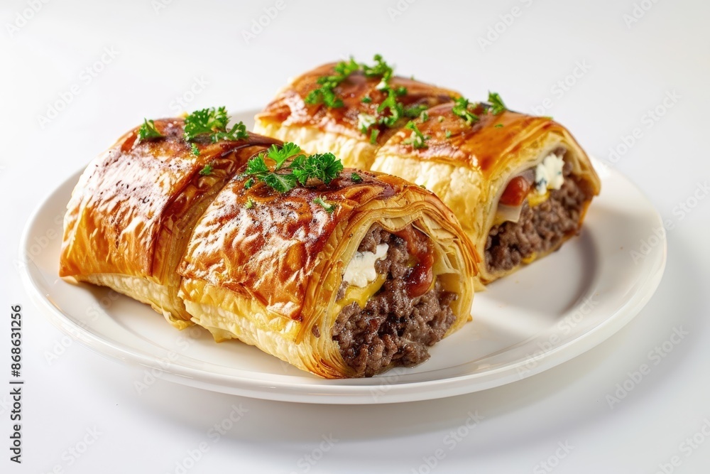 Savory Cheeseburger Roulades with Aromatic Tomato and Parsley Savory Cheeseburger Roulades with Aromatic Tomato and Parsley