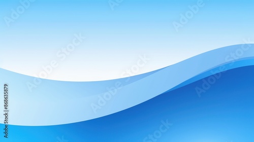 Wallpaper Mural Abstract blue wave background with smooth gradient effects, perfect for websites, presentations, and graphic design projects. Torontodigital.ca