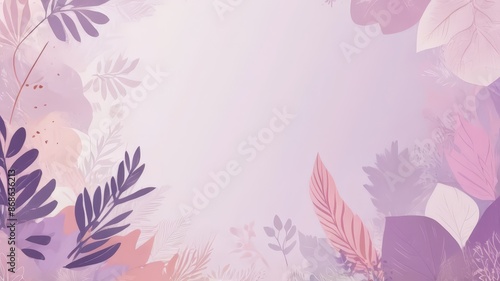 Wallpaper Mural Abstract Light Pink and Purple Nature Plants and Flower Background. Luxury Nature Background. Floral pattern. Torontodigital.ca