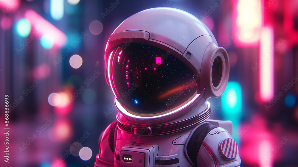 Spaceman in astronaut suit ready to fly Spaceman in astronaut suit ready to fly