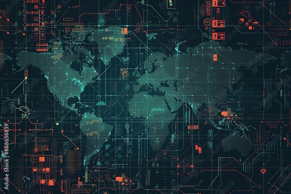 seamless pattern flat illustration style, world map Cybersecurity Challenges in a Connected World, emerging cybersecurity threats posed by the Internet of Things( IoT) and connected devices world map seamless pattern flat illustration style, world map Cybersecurity Challenges in a Connected World, emerging cybersecurity threats posed by the Internet of Things( IoT) and connected devices world map