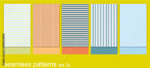 Фотография Seamless Pattern Collection 2S, stipes, and lines textile-inspired