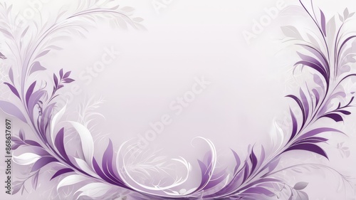 Wallpaper Mural Abstract light purple nature plants and flower background. Luxury Nature blue background. Floral pattern. Torontodigital.ca