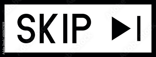 skip ads video icon or logo illustration. perfect use for website, design, pattern, etc