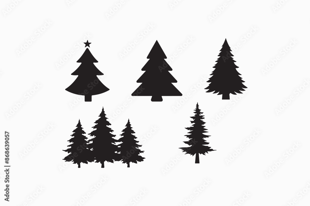 Christmas tree silhouette Christmas tree silhouette
