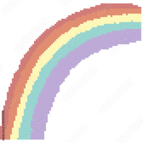 rainbow pixel illustration