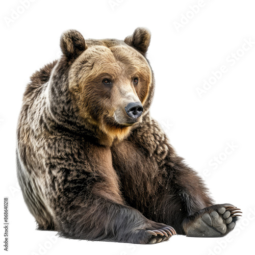 Wallpaper Mural Photo of Grizzly Bear isolated on transparent background Torontodigital.ca