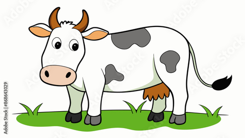 cow on the grass