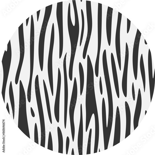 Zebra Print Circle Illustration