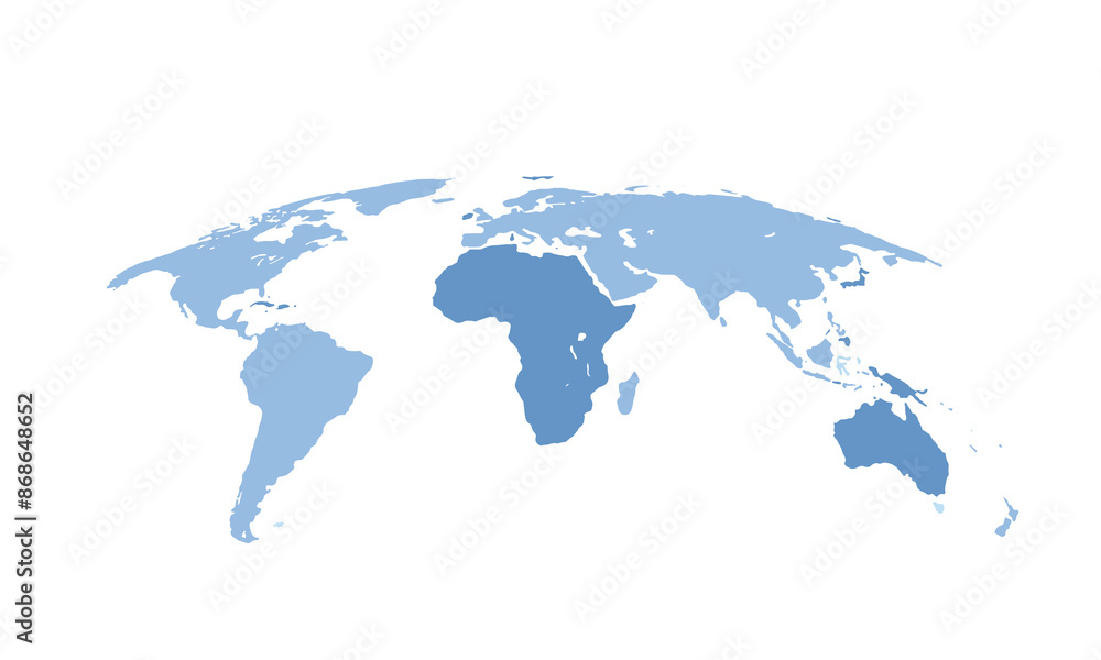 Fototapeta premium world map isolated modern colorful style. for website layouts, background, education, precise, customizable, Travel worldwide, map silhouette backdrop, earth geography, political, reports.