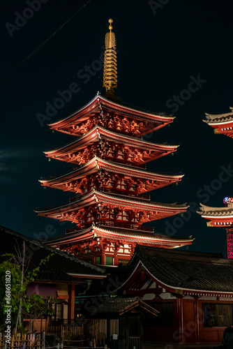 Asakusa shrine at night
