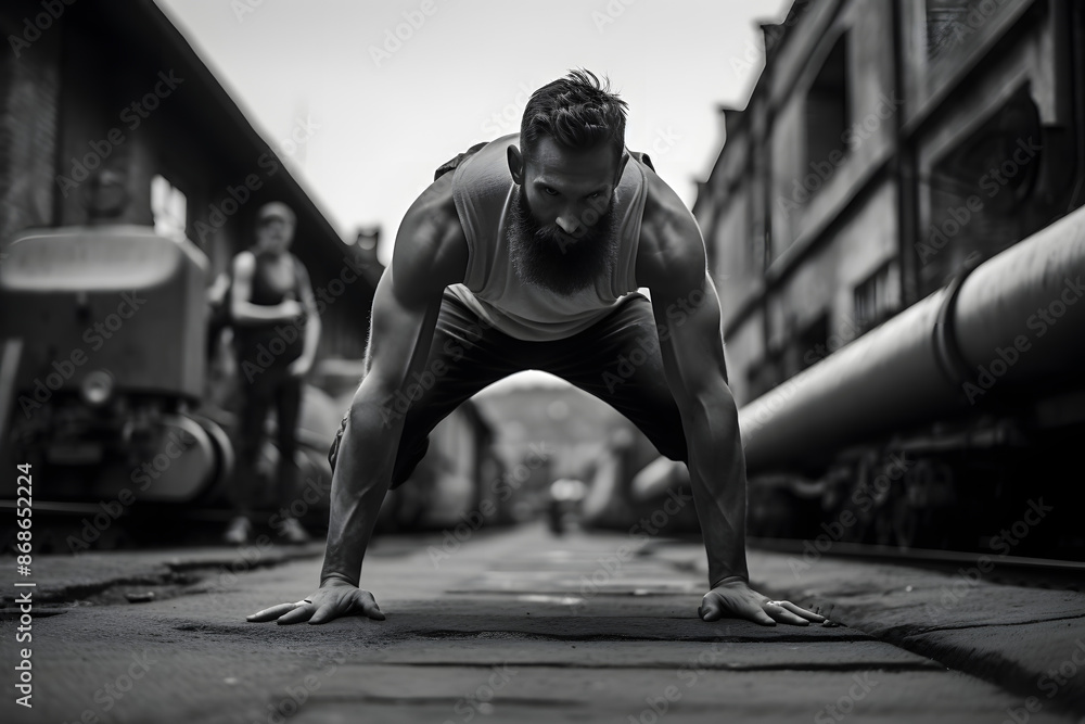 man stretching on all fours, man stretching his body man stretching on all fours, man stretching his body