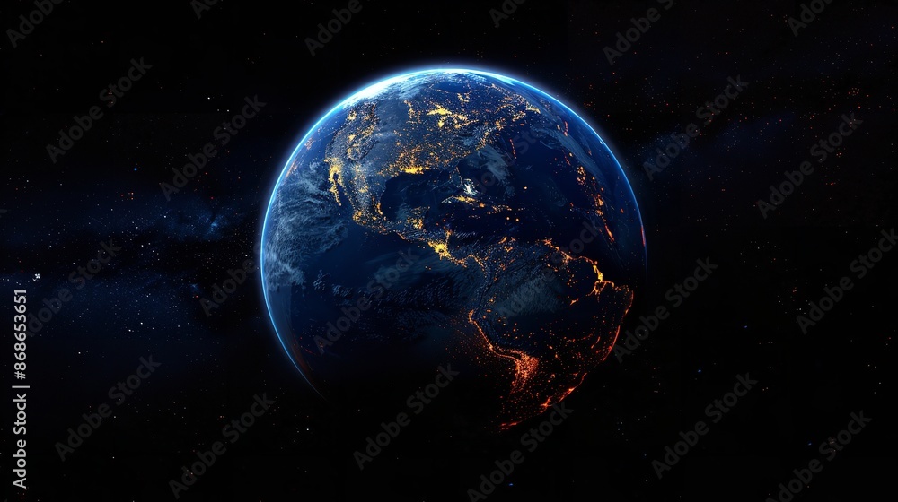 Western Hemisphere. Abstract Digital Isolated Earth. Te Cca Western Hemisphere. Abstract Digital Isolated Earth. Te Cca