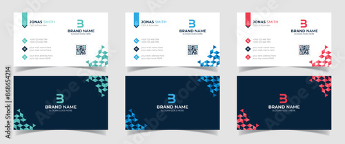 Modern and simple business card design, creative modern name card and office card template.