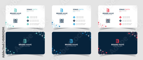 Modern and simple business card design, creative modern name card and office card template.