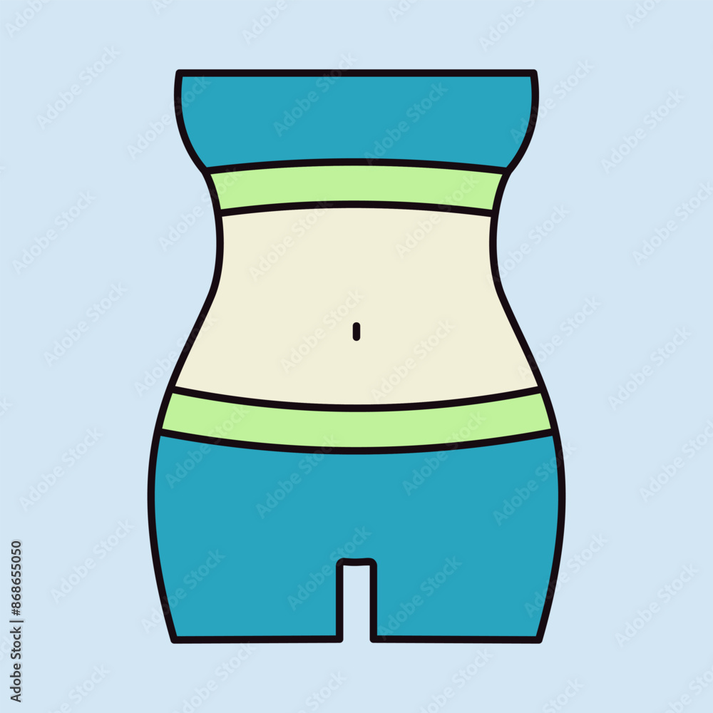 Woman's body care, weight losing vector icon Woman's body care, weight losing vector icon