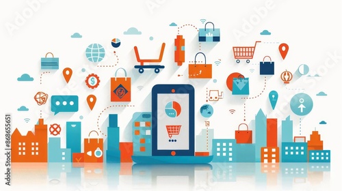 Craft images that demonstrate the role of digital marketing and e-commerce in global export markets