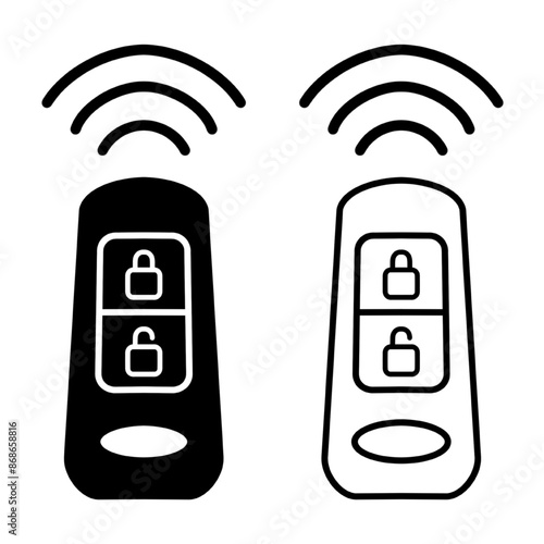 smart key icon. Simple element illustration. smart key symbol design from Smart home color editable