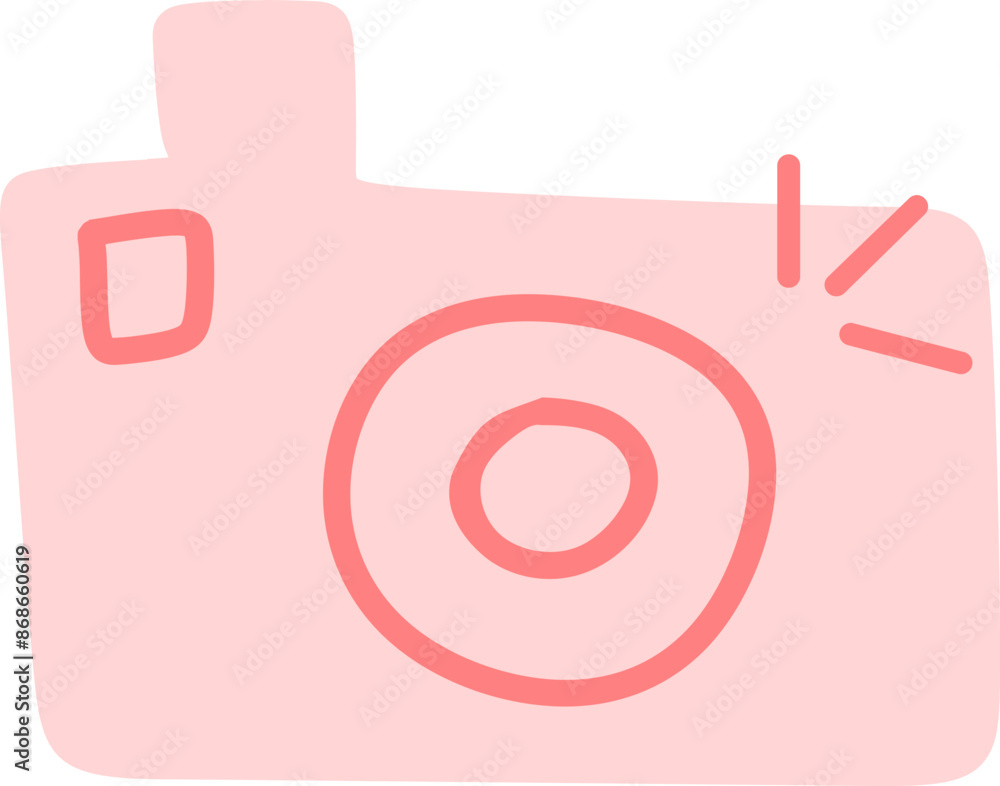 Instant Camera Photography Hand Drawn Illustration Instant Camera Photography Hand Drawn Illustration