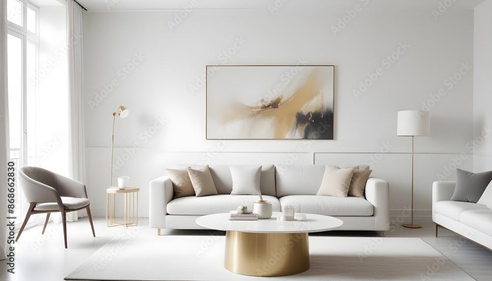 Photo interior modern design room 3d illustration Photo interior modern design room 3d illustration
