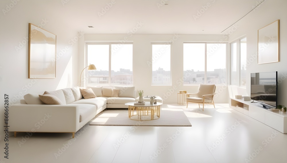 Photo interior modern design room 3d illustration Photo interior modern design room 3d illustration