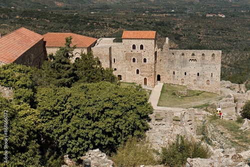 Obraz na płótnie View of the Byzantine city of Mystras