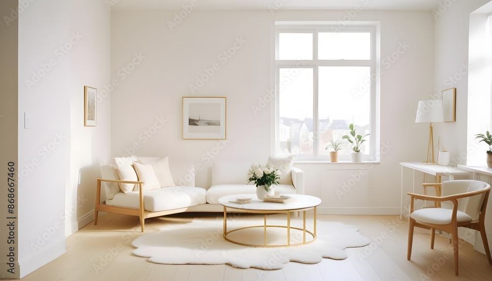 Fototapeta premium Photo interior modern design room 3d illustration