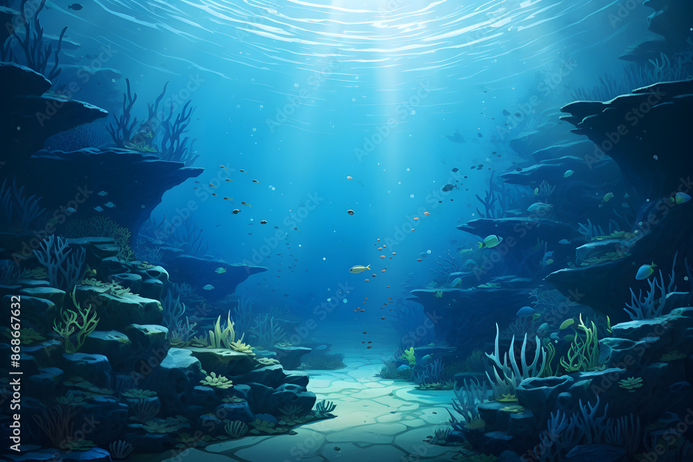 Fototapeta premium underwater wallpaper background, wallpaper