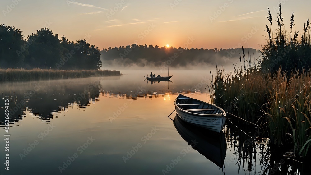 Abstraktion Landschaft Nachtsee16x9. Hintergrund für das Design 1.